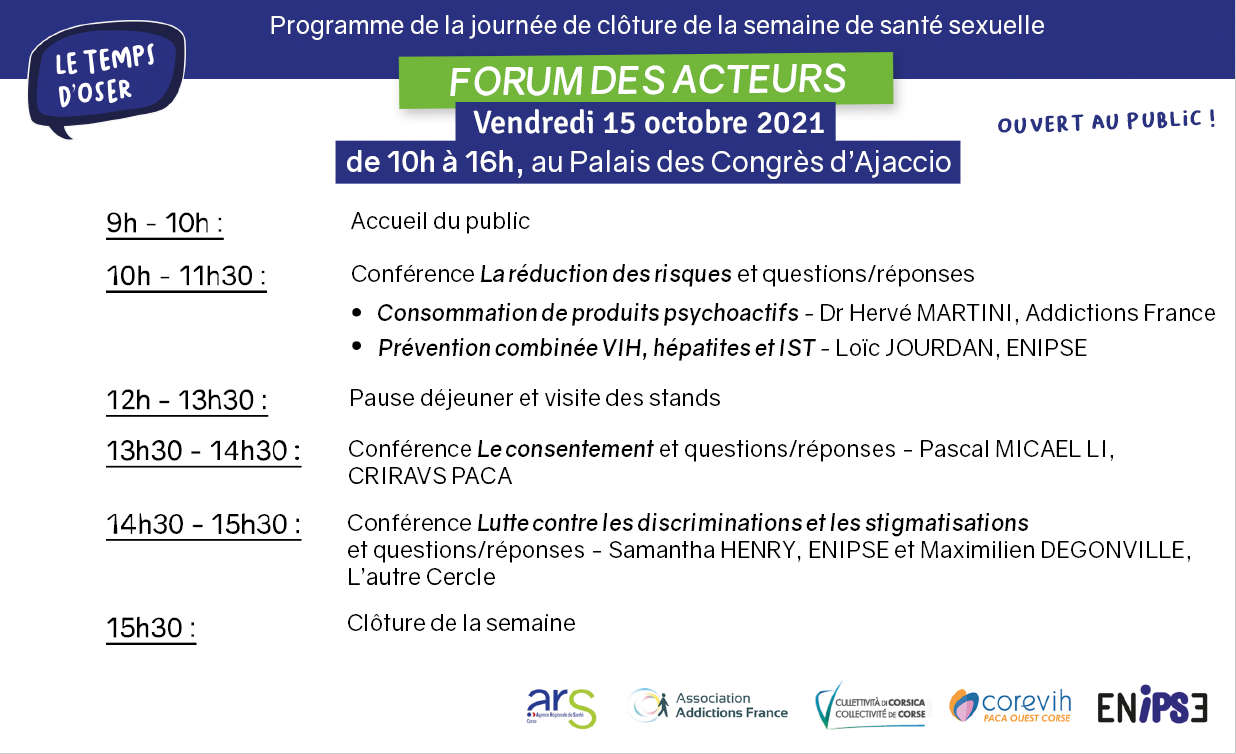 Journée de lancement de la Semaine de la santé sexuelle en Corse Journée de lancement de la Semaine de la santé sexuelle en Corse