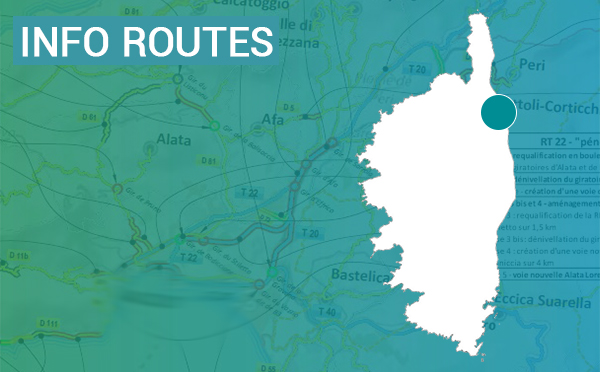 Infrastructures routières : U Castellà di Casinca - La Collectivité de Corse informe ses usagers sur les travaux