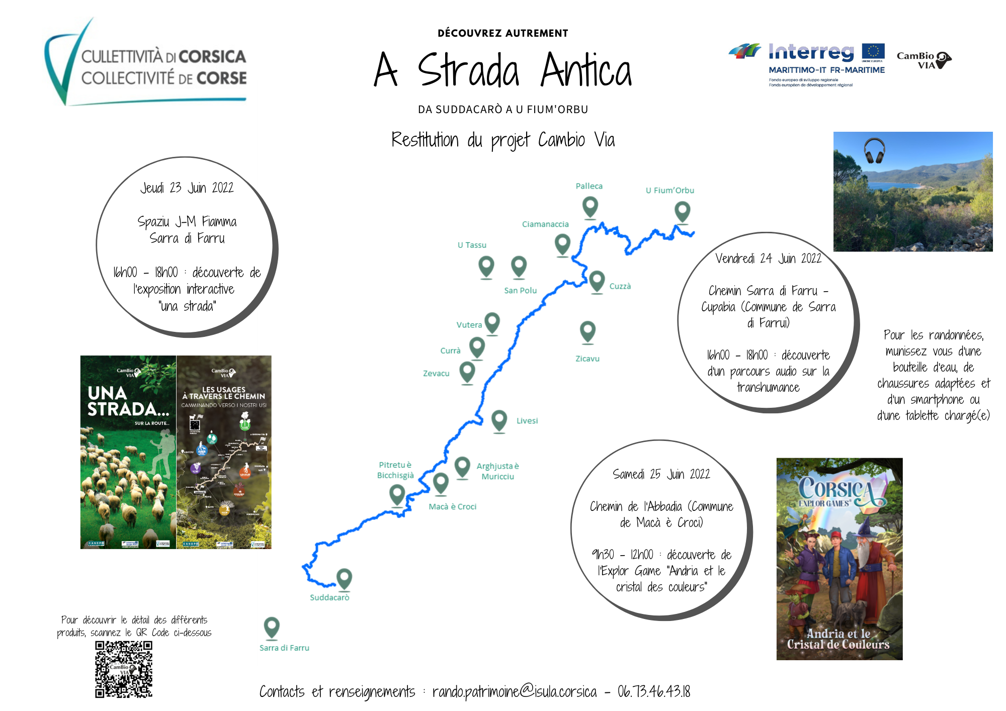 La Collectivité de Corse présente « A Strada Antica » dans le cadre du projet européen Cambio Via