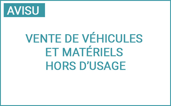 Vente aux enchères de véhicules et matériels hors d’usage