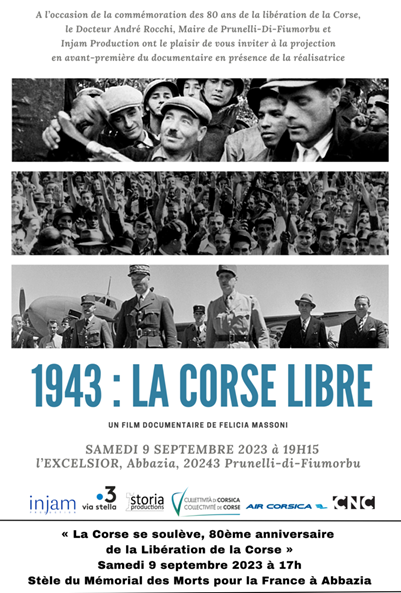 « Ottant’anni di a liberazione di a Corsica » La Collectivité de Corse commémore les 80 ans de la libération de la Corse