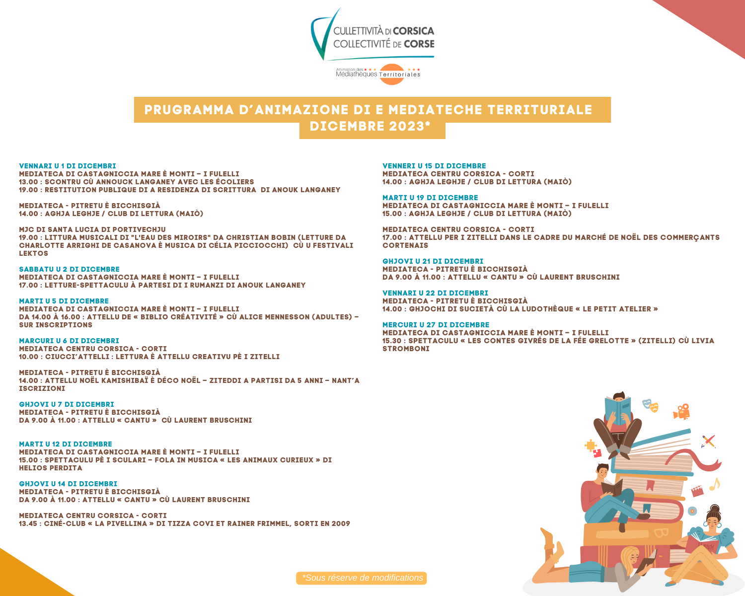 U mese di dicembre indè u retale d'animazione di e mediateche territuriale U mese di dicembre indè u retale d'animazione di e mediateche territuriale