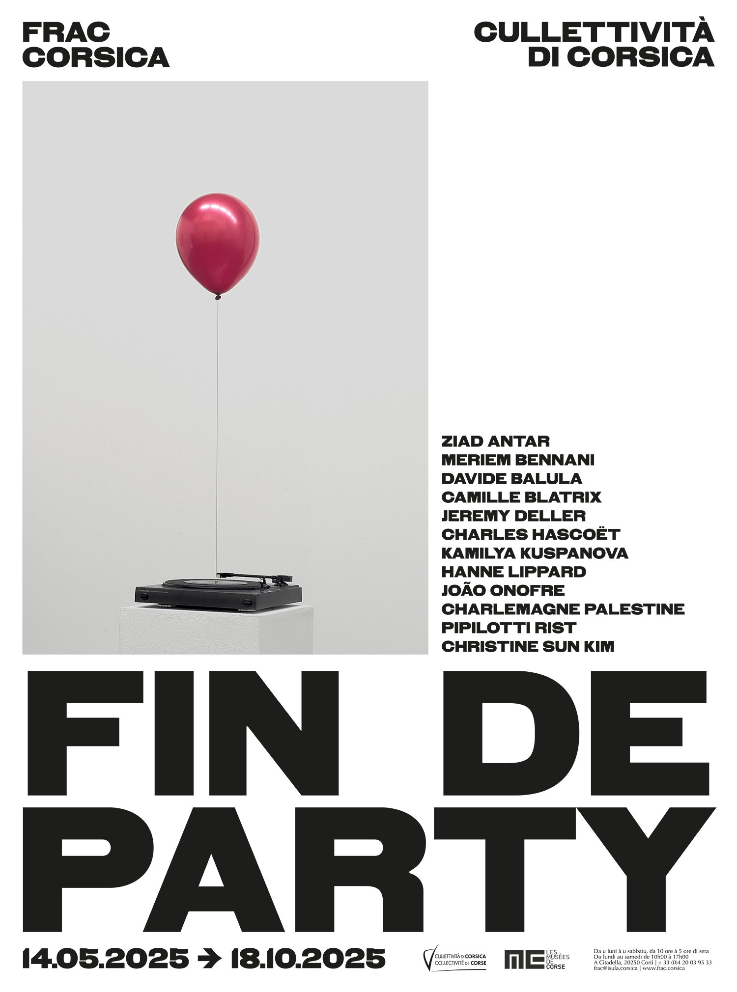 Mostra : "Fin de party" à u FRAC Corsica, Corti