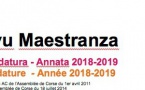 Dispusitivu Maestranza - cartulare di candidatura - annata 2018-2019