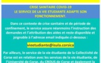 Crise sanitaire COVID19 - Le service de la vie étudiante adapte son fonctionnement.