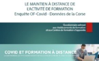 Risultati d’inchiesta  - LE MAINTIEN À DISTANCE DE L’ACTIVITÉ DE FORMATION - Enquête OF-Covid - Données de la Corse