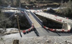 RD 506 : Ponte Biancu, Orezza - Mise en circulation du pont provisoire