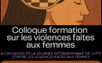 Colloque-formation sur  les violences faites aux femmes : vendredi 28 novembre 2025 Colloque-formation sur  les violences faites aux femmes : vendredi 28 novembre 2025