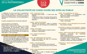 Ghjurnati auropei di Patrimoniu di u 2018 / La Collectivité de Corse ouvre ses lieux patrimoniaux au public : l’Hôtel de la CdC, ses musées, ses sites archéologiques, ses sites et réserves naturels