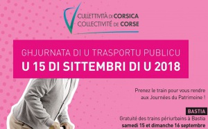 La Collectivité de Corse partenaire de la Journée du transport public / Gratuité des lignes ferroviaires péri-urbaines Aiacciu-Mezana et Bastia-Casamozza tout le week-end