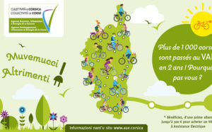 La Collectivité de Corse et l'AUE proposent une aide à l'achat des vélos à assistance électrique (VAE)