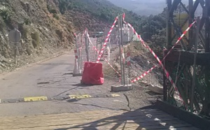 RD 80 ‐ section Olmeta di Capicorsu ‐ Ferringule : reprise des travaux et fermeture de la route de 22h à 7h sauf le week-end à partir du 1er octobre 2018