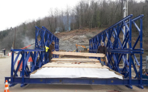RD 506, Ponte Biancu, Orezza : a Cullettività di Corsica custruisce un ponte pruvisoriu