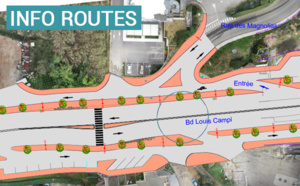 Infrastructures routières du Grand Aiacciu : Modification de l’accès sur le Boulevard Louis Campi