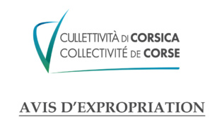 Avis d'expropriation - Ordonnance - Commune de SORBO OCAGNANO
