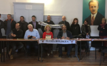 Firma di a Cartula di a Lingua Corsa da a Federazioni di i fieri rurali agriculi è artigianali di Corsica marcuri u 14 di marzu di u 2018 sala Simon’ Ghjuvanni Vinciguerra, Cunsigliu di a lingua corsa 