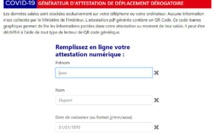 Attestation de déplacement dérogatoire
