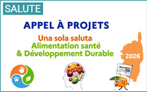 Chjama à prugetti : Una sola saluta - Alimentation Santé &amp; Développement Durable 2026