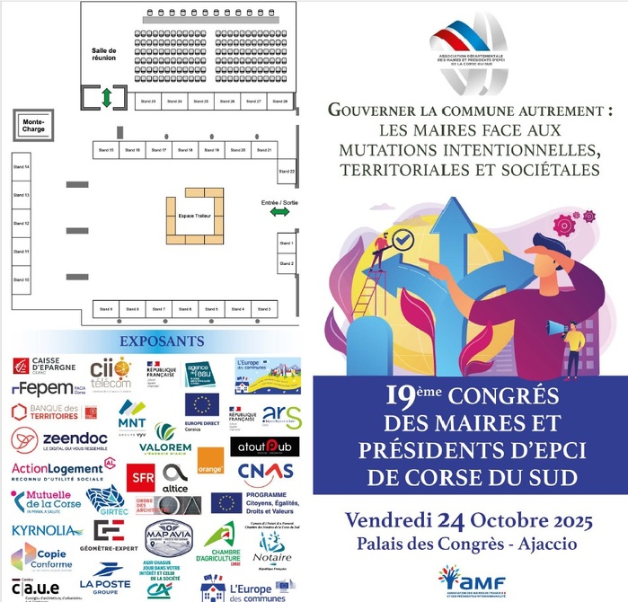 19ème congrès des Maires et Présidents d'EPCI de Corse du Sud, vendredi 24 octobre 2025
